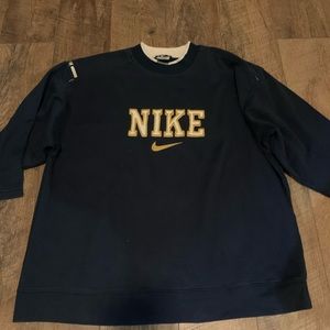 dark blue nike vintage pullover